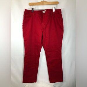 Women’s Red Jeans. Embroidered Back Pockets. Chicos. 38/29. Like New.